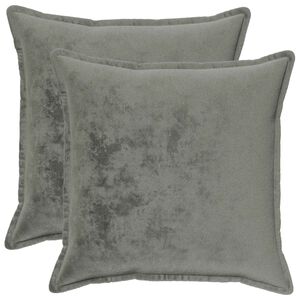 vidaXL Spilvenu pārvalks 2 pcs HOUTEN Tum&scaron;i pelēka 55 x 55 cm Flanelis