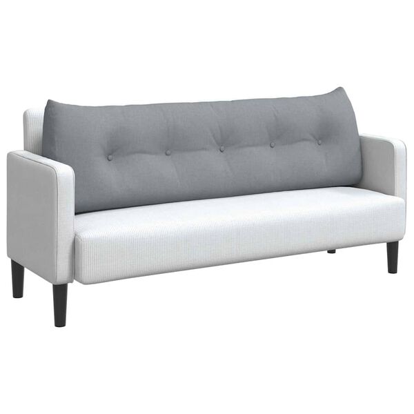 vidaXL Atpakaļ spilvens Gai&scaron;i pelēks 160 x 24 x 50 cm audums