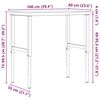 vidaXL darbagalds, 100x60x(73-99,5) cm, ozola masīvkoks, taisnstūra