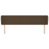 vidaXL galvgalis ar malām, 183x23x78/88 cm, tum&scaron;i brūns audums