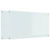 vidaXL Virtuves aizsargpanelis 2 pcs Balts 110 x 60 cm rūdīts stikls