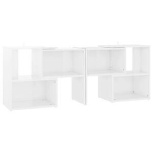 vidaXL TV plaukts, 104x30x52 cm, spīdīgi balts, inženierijas koks
