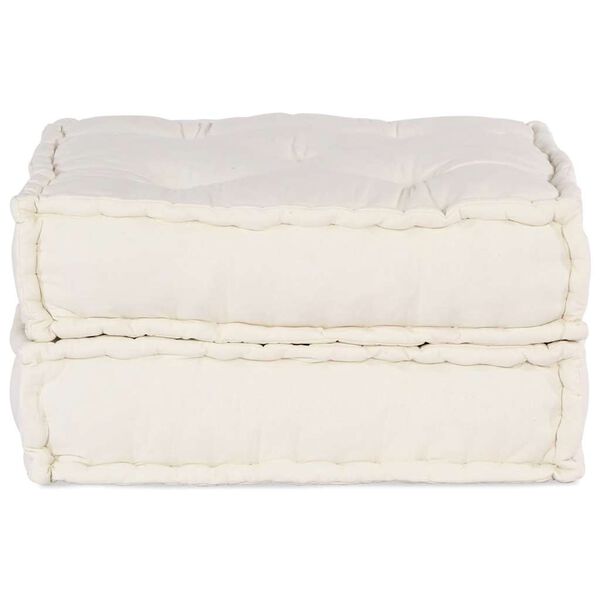 vidaXL modulārs dīvāns, krēmkrāsas audums, 70x70x36 cm