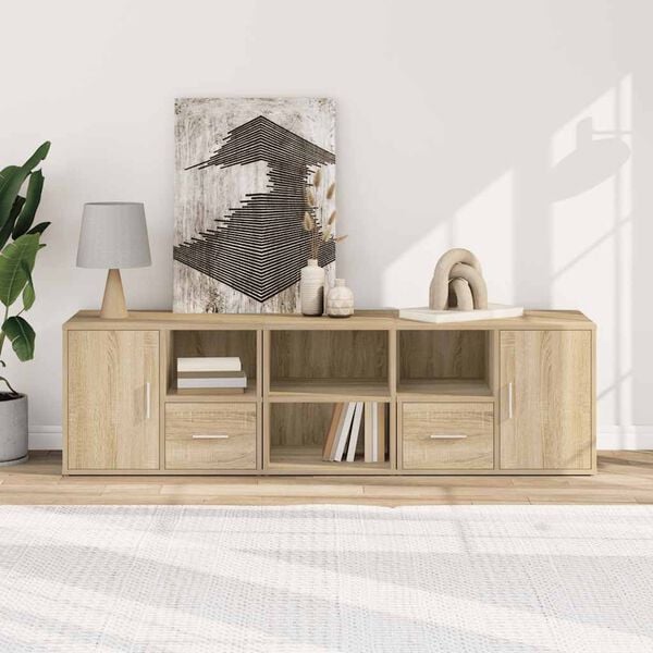 vidaXL stūra skapītis, ozolkoka krāsa, 160x40x45 cm, inženierijas koks