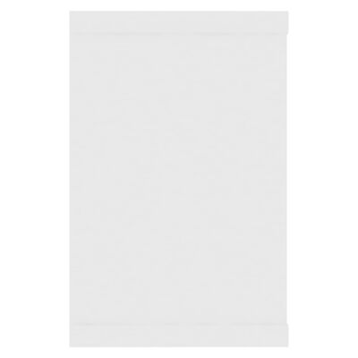 vidaXL sienas plaukti, 4 gab., balti, 60x15x23 cm, skaidu plāksne