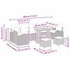 vidaXL Dārza dīvānu komplekts ar spilvenu ar uzglabā&scaron;anu 10 pcs Pelēka