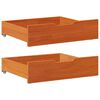 vidaXL gultas atvilktnes, 2 gab., brūnas, 75x55x17 cm, priedes koks