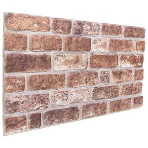 vidaXL Sienas paneļi 10 gab. 100 x 50 cm Brūna EPS putas
