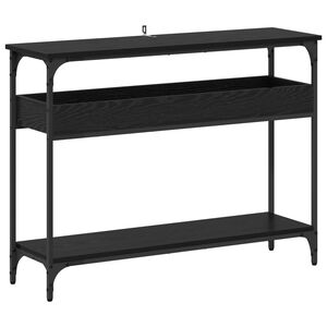 vidaXL Konsoles galds Melns ozols 100 x 29 x 75 cm Inženierijas koks