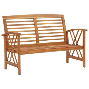 vidaXL dārza sols, 119 cm, akācijas masīvkoks