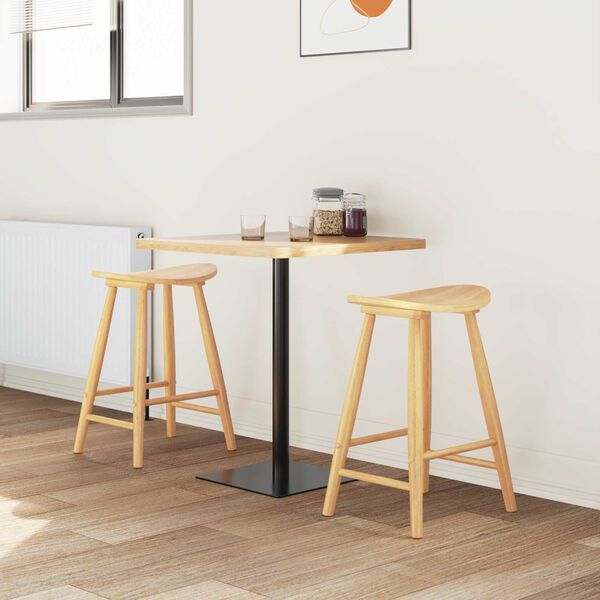 vidaXL Ēdamkrēsli 2 pcs Dabiska 46 x 37 x 63 cm Ciets gumijas koks