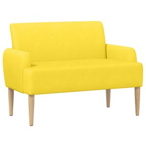 vidaXL Divvietīga mēbele ar pogu pūkām Gai&scaron;i dzeltena 116 x 67 x 81 cm