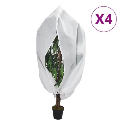 vidaXL augu pārsegi ar rāvējslēdzēju, 4 gab., 70 g/m², flīss,3,14x2,5m