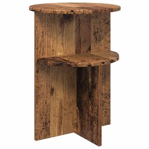vidaXL Sānu galds Vecs koks &Oslash; 39,5 x 55 cm Inženierijas koks