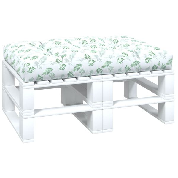 vidaXL pale&scaron;u spilvens, 120x80x12 cm, audums ar lapu apdruku