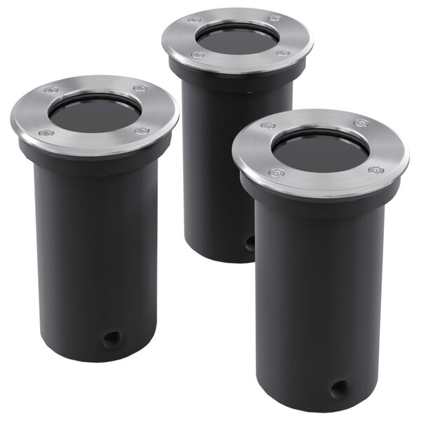 Zemē Iebūvējamās Dārza Lampas 3 gab. apaļas