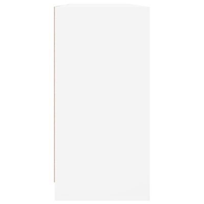 vidaXL grāmatu plaukts ar durvīm, balts, 204x37x75 cm, koks