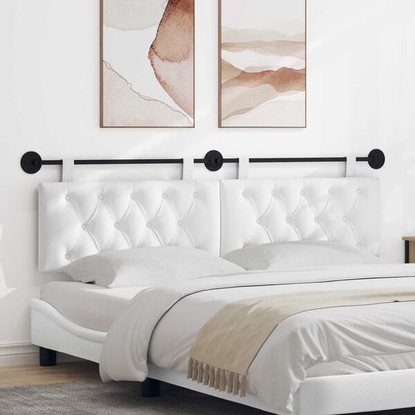 vidaXL Karājo&scaron;s galvgalis Balts 190 x 55 x 7 cm audums