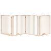 vidaXL suņu vārti ar durvīm, salokāmi, 4 paneļi, 320 cm, papeles koks