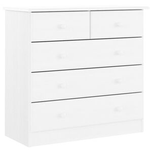 vidaXL skapītis ar atvilktnēm ALTA, 77x35x73 cm, priedes masīvkoks