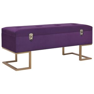 vidaXL sols ar kasti, 105 cm, violets samts