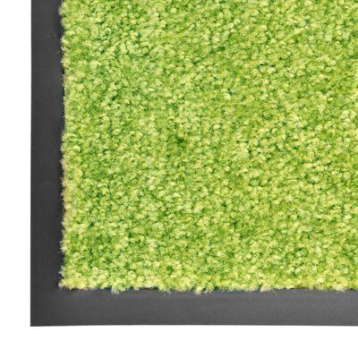 vidaXL durvju paklājs, mazgājams, zaļš, 60x180 cm