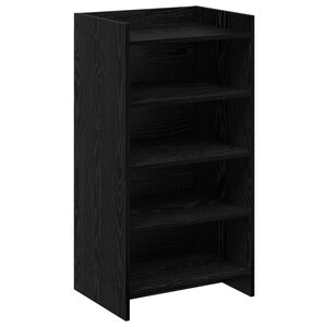 vidaXL Apavu skapis Melns ozols 48 x 36 x 92 cm Inženierijas koks