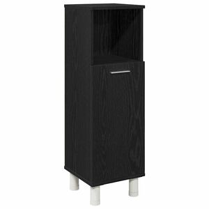 vidaXL Vannas istabas skapītis Melns ozolkoks 30 x 30 x 95 cm