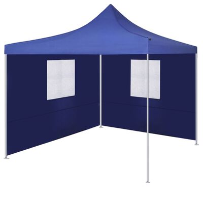 vidaXL saliekama telts ar 2 sienām, 3x3 m, zila