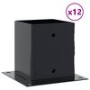 vidaXL Statu pamatnes Kvadrātveida 12 gab Antracīts 101x101 mm