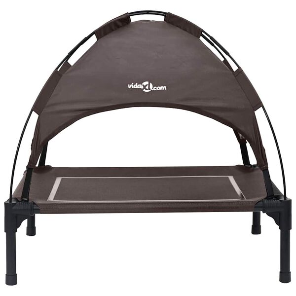 vidaXL Suņu gulta Brūna 71 x 64 x 71 cm Tērauds