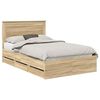vidaXL Gultas rāmis Sonoma ozols 135 x 190 cm Inženieru koks