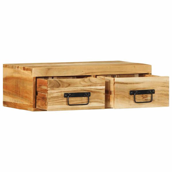 vidaXL Sienas televizora skapis 60x30x19 cm Akācijas masīvkoka