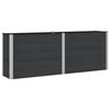 vidaXL Augstā puķu kaste Melns 250 x 50 x 91 cm alu.