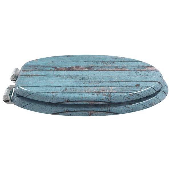 vidaXL Tualetes sēdeklis 2 pcs Zila 43,8 x 37,8 cm MDF plāksne
