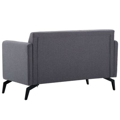 vidaXL dīvāns, divvietīgs, 115x60x67 cm, tumši pelēka auduma apdare
