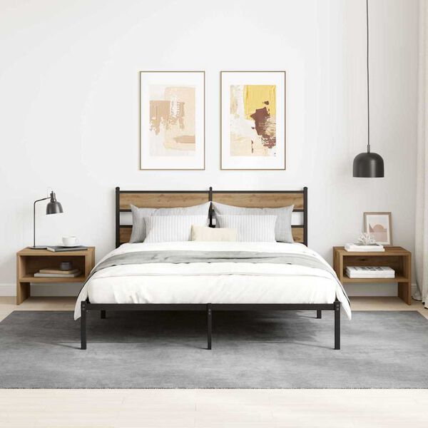 vidaXL Nakts skapītis 2 pcs amatnieku ozola 40 x 40 x 30 cm