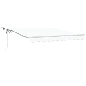 vidaXL Nolokāms markīze Balts 350 x 250 cm Poliesters