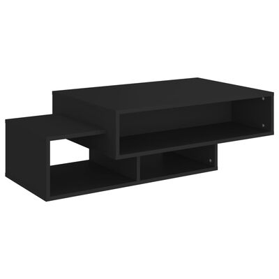 vidaXL kafijas galdiņš, melns, 105x55x32 cm, skaidu plāksne