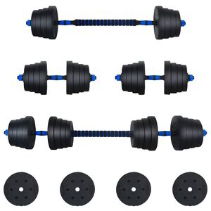 vidaXL 2-in-1 hanteles komplekts 40kg Melna un zila