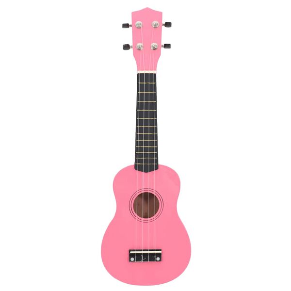 vidaXL soprāna bērnu ukulele ar somu, rozā, 23"