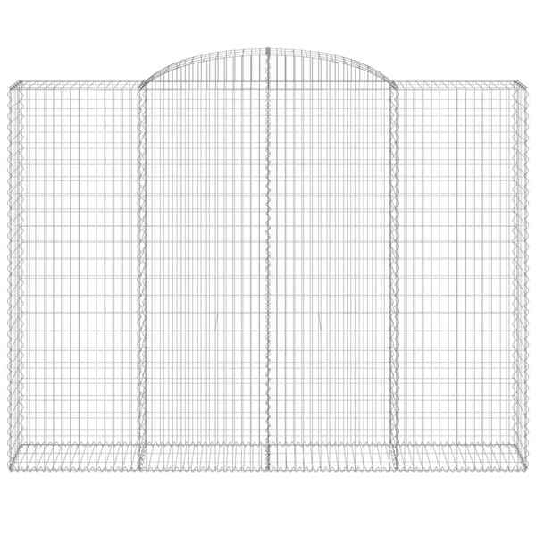 vidaXL arkveida gabiona grozi, 9 gb., 300x50x220/240cm, cinkota dzelzs