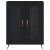 vidaXL augstais skapis, melns, 69,5x34x180 cm, inženierijas koks