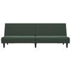 vidaXL 2-vietīga dīvāngulta, tum&scaron;i zaļ&scaron; samts