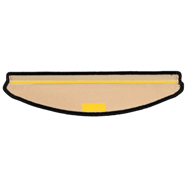 vidaXL kāpņu paklāji, 5 gab., pa&scaron;līmējo&scaron;i, 65x21x4 cm, melni ar pelēku