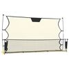 vidaXL futbola atsitienu tīkls, melns, dzeltens, 183x85x120 cm