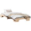 vidaXL Gultas rāmis Dabiska 100 x 200 cm Ciets priedes koks