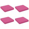 vidaXL 4-daļīgi sēdekļa spilveni VUGHT 4 pcs 100% poliesters Rozā
