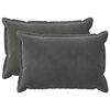 vidaXL Spilvenu pārvalks 2 pcs HOUTEN Tum&scaron;i pelēka 50 x 70 cm Samts