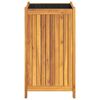 vidaXL puķu kaste ar ieliktni, 42x42x75 cm, akācijas masīvkoks